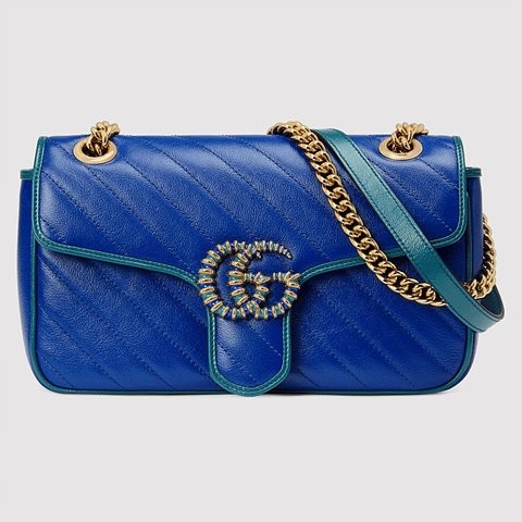 Premium] GUCCI 구찌 [GG 마몽] 스몰 숄더백 blue 443497 1X5EG 8382