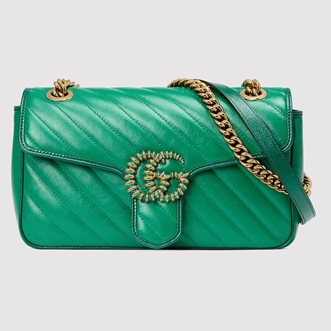 Premium] GUCCI 구찌 [GG 마몽] 스몰 숄더백 green ‎443497 1X5EG 3862