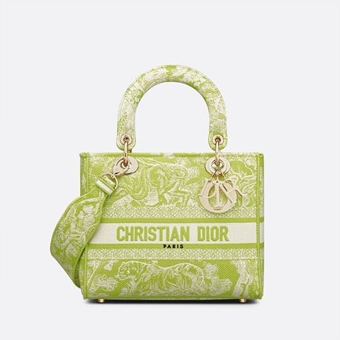 [Premium] DIOR 디올 LADY D-LITE 미디엄백 lime M0565ORGO_M60E