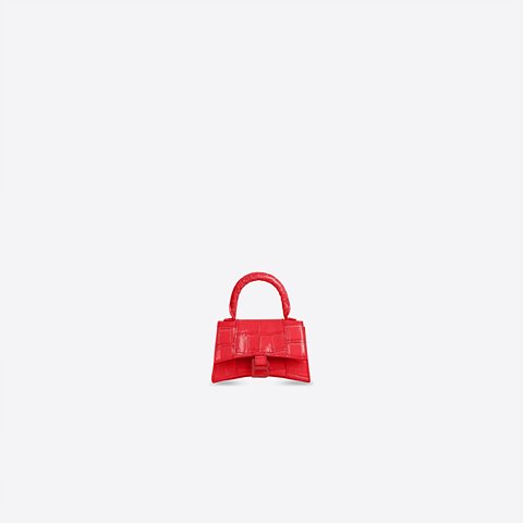 [Premium] BALENCIAGA 발렌시아가 HOURGLASS 미니 탑 핸들백 red 6373721U6AK6406