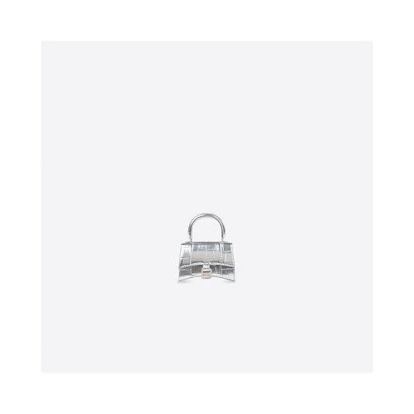 [Premium] BALENCIAGA 발렌시아가 HOURGLASS 미니 탑 핸들백 silver 6373721S4CY8110-레플리카 사이트 쇼핑몰 RSMALL