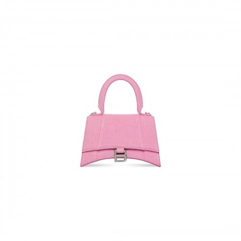 [Premium] BALENCIAGA 발렌시아가 HOURGLASS 스몰 핸드백 핑크 593546210DB5809