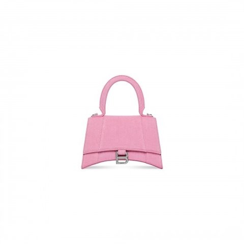 [Premium] BALENCIAGA 발렌시아가 HOURGLASS 스몰 핸드백 핑크 593546210DB5809
