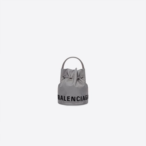 [Premium] BALENCIAGA 발렌시아가 WHEEL XS 버킷백 gray 619458H854N1160
