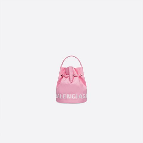 [Premium] BALENCIAGA 발렌시아가 WHEEL XS 버킷백 pink 619458H854N5560