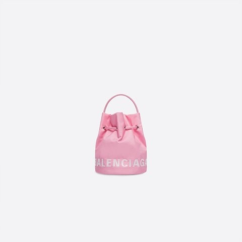 [Premium] BALENCIAGA 발렌시아가 WHEEL XS 버킷백 pink 619458H854N5560