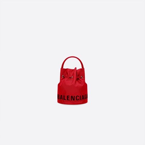 [Premium] BALENCIAGA 발렌시아가 WHEEL XS 버킷백 red 619458H854N6460