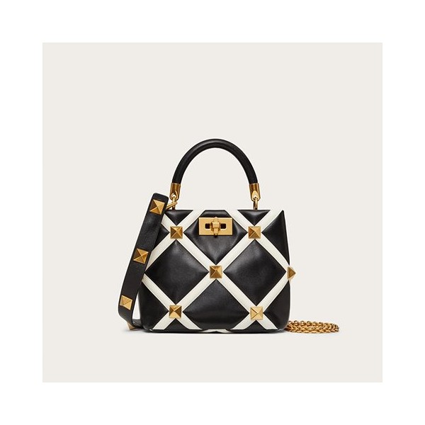 [Premium] VALENTINO 발렌티노 그리드 나파 가죽 ROMAN STUD THE HANDLE BAG 탑 핸들 백 WW0B0I97ZDF790-레플리카 사이트 쇼핑몰 RSMALL