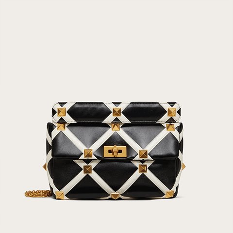 [Premium] VALENTINO 발렌티노 그리드 나파 가죽 ROMAN STUD THE SHOULDER BAG 체인 백 WW0B0I60ZDF790