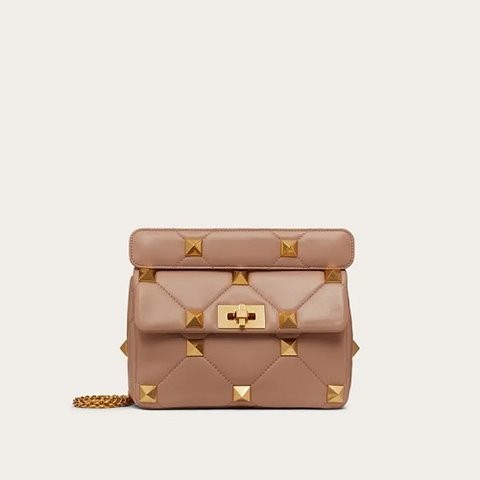 [Premium] VALENTINO 발렌티노 미디엄 로만 스터드 숄더백 로즈 카넬 2W2B0I82BSFGF9