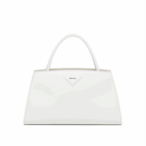 [Premium] PRADA 프라다 브러시드 가죽 핸드백 white 1BA327_ZO6_F0009_V_OOO