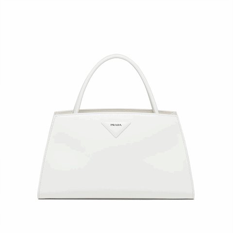 [Premium] PRADA 프라다 브러시드 가죽 핸드백 white 1BA327_ZO6_F0009_V_OOO