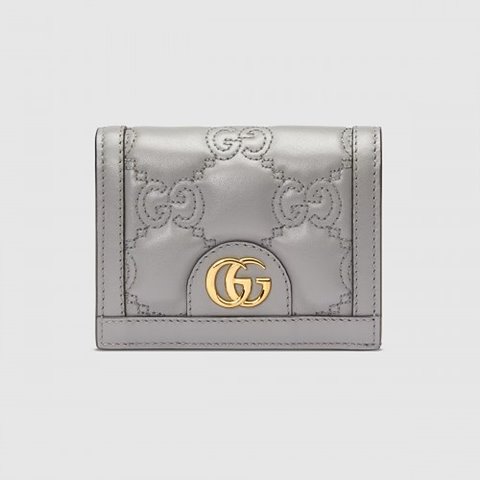 [Premium] GUCCI 구찌 GG 마틀라세 카드 케이스 지갑 그레이 ‎723786 UM8IG 1275