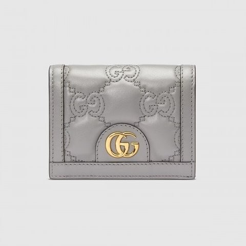 [Premium] GUCCI 구찌 GG 마틀라세 카드 케이스 지갑 그레이 ‎723786 UM8IG 1275