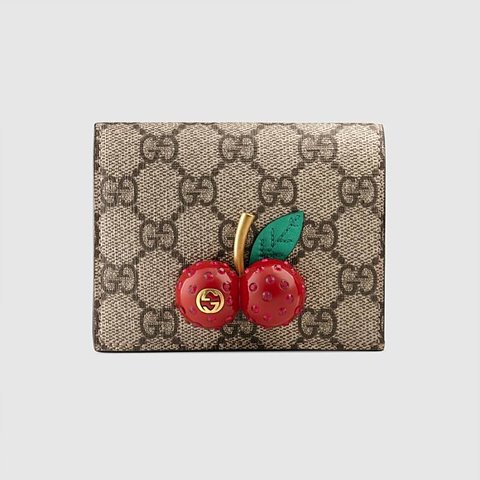 [Premium] GUCCI 구찌 체리 장식의 GG 스푸림 카드케이스지갑 476050 K9GXT 8694