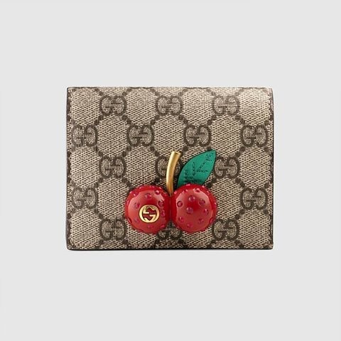 [Premium] GUCCI 구찌 체리 장식의 GG 스푸림 카드케이스지갑 476050 K9GXT 8694