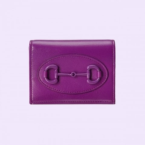 [Premium] GUCCI 구찌 홀스빗 1955 카드 케이스 지갑 purple ‎621887 1AAJ8 5502