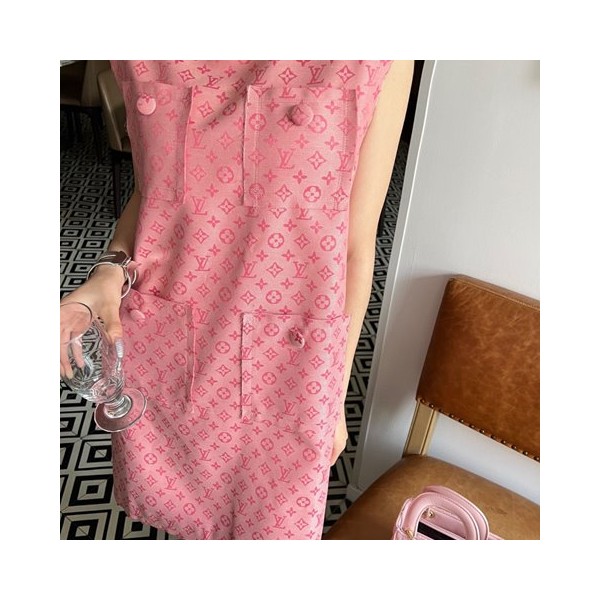 루이비통 여성 핑크 모노그램 원피스 S-L-레플리카 사이트 쇼핑몰 RSMALL