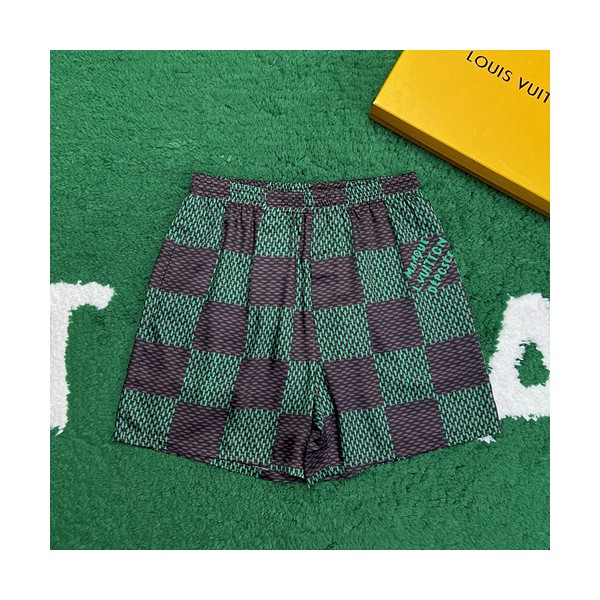 루이비통 다미에 실크 쇼츠 졸리 반바지 그린 S-XL-레플리카 사이트 쇼핑몰 RSMALL
