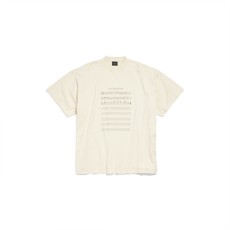 발렌시아가 뮤직 아날로그 BADALAMENTI 시리즈 오버사이즈 베이지 반팔 XS-L