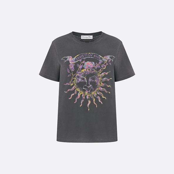 디올 스톤워싱 코튼 린넨 져지 반팔티 S-XL 2color