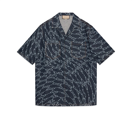 구찌 프린트 데님 셔츠 반팔티 S-XL