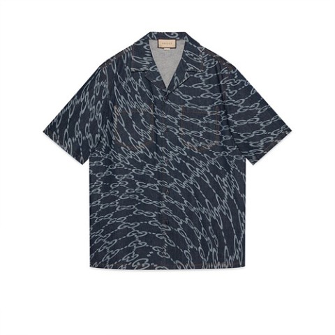 구찌 프린트 데님 셔츠 반팔티 S-XL